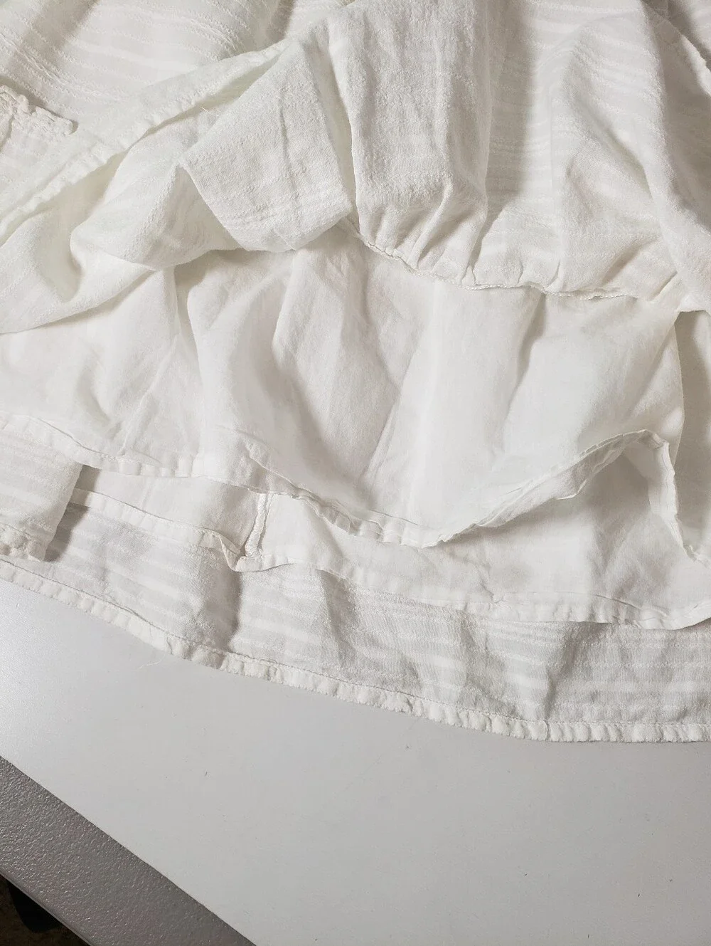 Mini Skirt Duo American Eagle Outfitters White Tiered Lace Aqua Lace Ruffle Hem